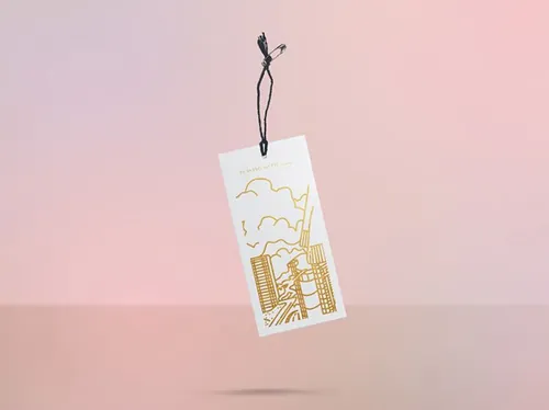 衣服吊牌标签贴图样机展示模板 Clothing Tag Mockup