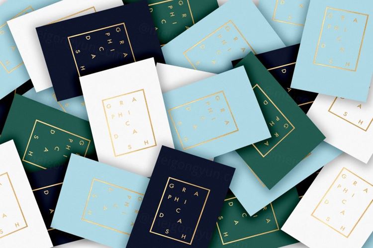 企业卡片名片贴图样机 Business Cards Mockup