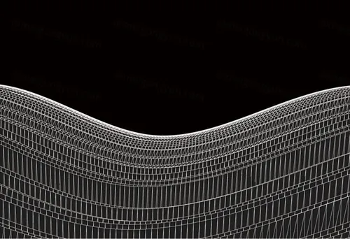 三维抽象线框数字山脉背景 未来科技大数据技术概念 Abstract wireframe background