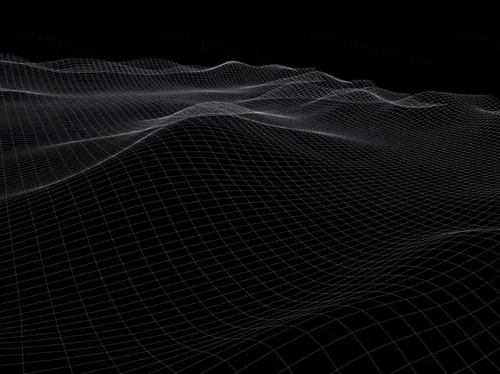 三维抽象线框数字山脉背景 未来科技大数据技术概念 Abstract wireframe background