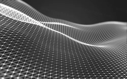 三维抽象线框数字山脉背景 未来科技大数据技术概念 Abstract wireframe background