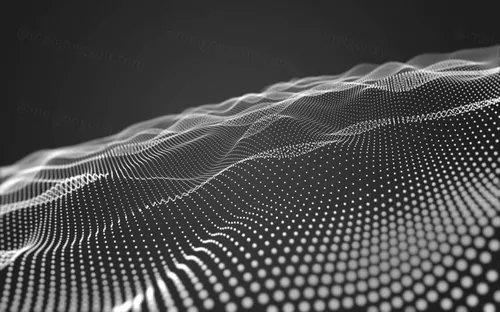 三维抽象线框数字山脉背景 未来科技大数据技术概念 Abstract wireframe background