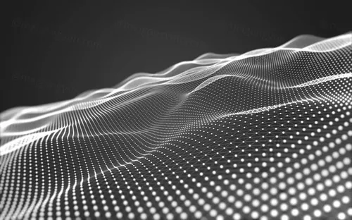 三维抽象线框数字山脉背景 未来科技大数据技术概念 Abstract wireframe background