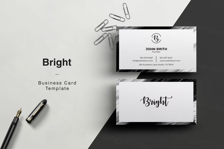 明亮简约品牌展示文具样机 Bright – Simple Clean Stationery