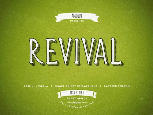 复古风格文字效果图层样式retro_text_1