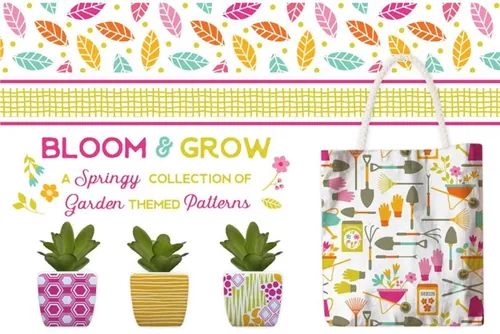 新鲜的现代花卉图案素材 Fresh Modern Garde