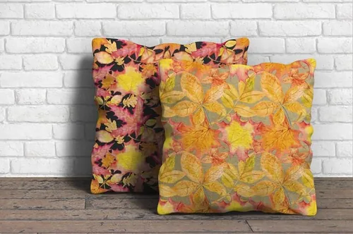 秋天主题手绘落叶枫叶背景图案素材 Fall Watercol