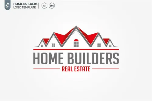 建筑主题标志Logo模板 Home-Builders-Logo