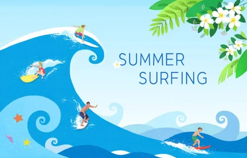 Summer Surfing 夏日冲浪水上运动派对PSD高清分层海报素材 ti389a0706