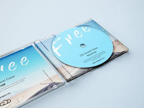 光盘品牌VI贴图样机PSD模板素材 CD jewel case mockup