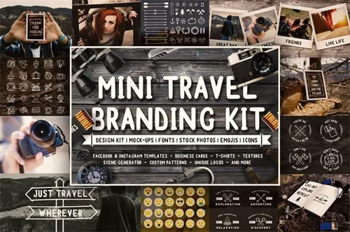 时尚旅行品牌VI套件 Mini Travel Branding Kit - Preview