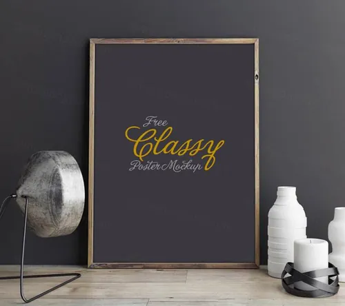框架海报模型PSD贴图模板Classy Poster Mockup
