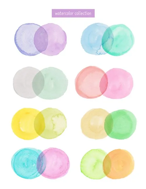 水彩七彩墨迹颜料抽象艺术插画合集