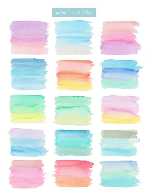 水彩七彩墨迹颜料抽象艺术插画合集