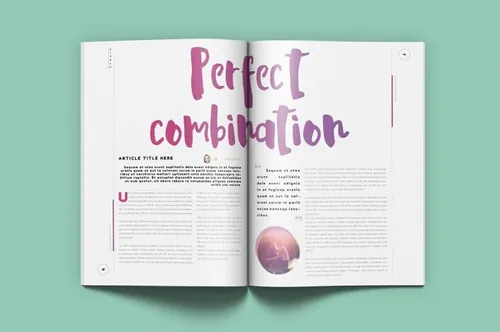 时尚潮流品牌杂志画册设计模板 Magenta-Magazine