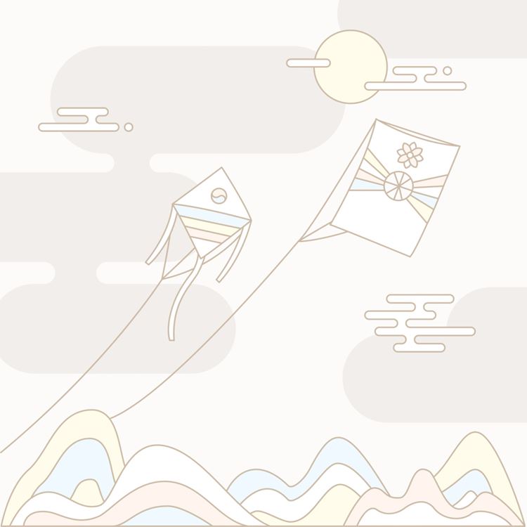 东方中式传统简约清新风中秋AI插画素材