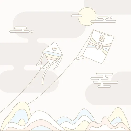 东方中式传统简约清新风中秋AI插画素材