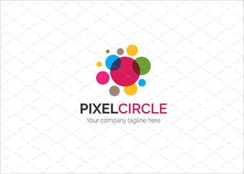 圆形图形标志Logo模板 Pixel-Circle-V2-Logo