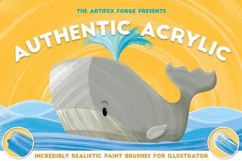 亚克力效果的笔刷素材 Authentic Acrylic B