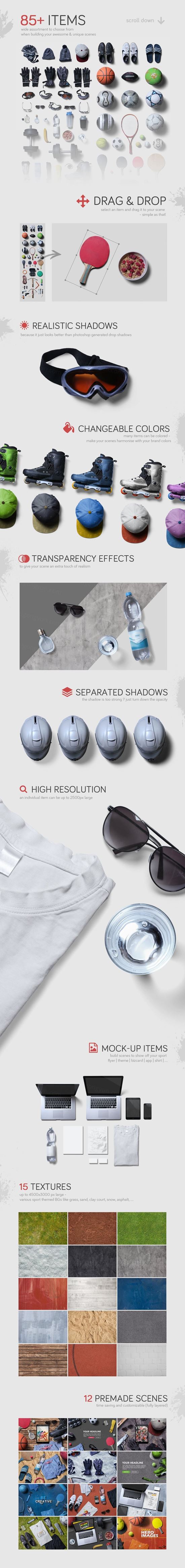 体育运动主题场景设计模板合集 Sport Scene Generator