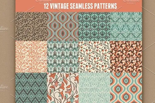 12个经典的无缝背景纹理素材 12 vector vinta