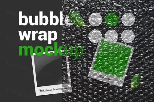 欧美复古仿旧气泡袋塑料抗震包装袋贴图样机05
