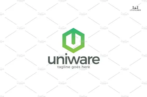 创意字母U标志Logo设计模板 Uniware-Letter-U-Logo