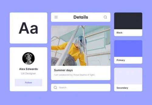 高级设计系统UI框架界面设计模板 Details: Design System