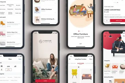 家具电商平台APP界面设计UI工具包 Furniture Design UI K