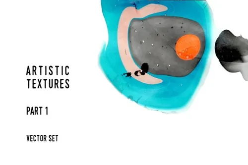 抽象泼墨水彩背景纹理 Artistic-textures.-