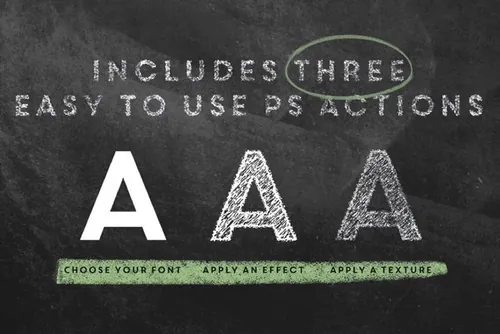 粉笔效果字体图层样式素材Chalkboard Generat
