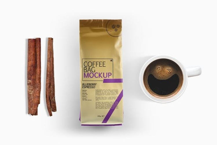 咖啡袋包装设计贴图样机elements-coffee-bag-packaging-mockup-M9BT2Z-2018-08-24