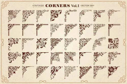 高品质的奢华轻奢质感的时尚复古欧式房地产花纹底纹纹理集合40