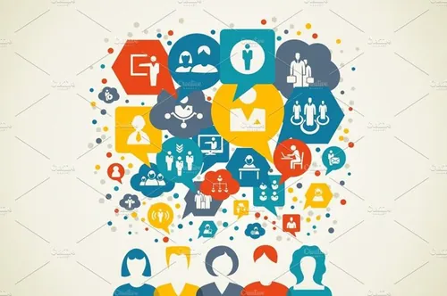 人们谈论矢量插图People