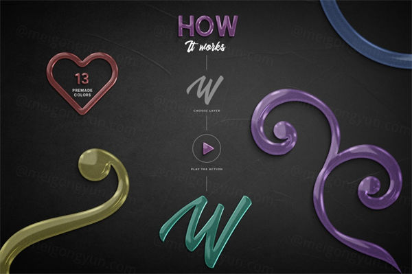 玻璃字体图层样式下载