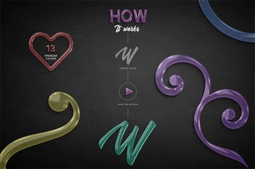 玻璃字体图层样式下载