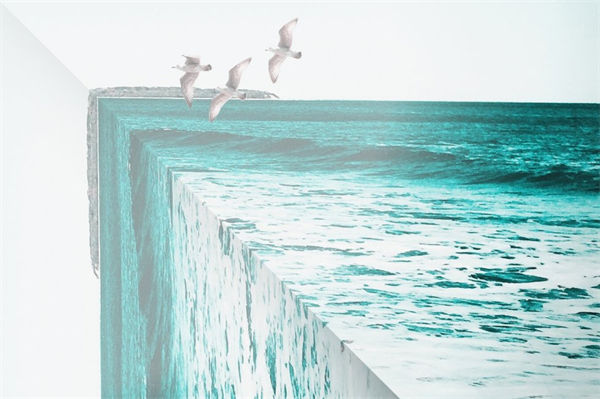 直角折叠透视弯曲效果照片图层PSD模板