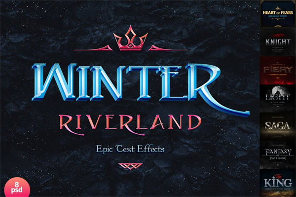 酷炫的电影海报字体特效PS图层样式下载