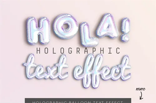 全息铝箔气球文字效果