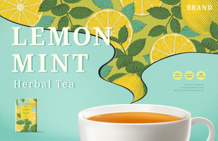 洋甘菊花茶草本有机消炎健康茶包AI矢量海报模板 Brand Chamomile Tea