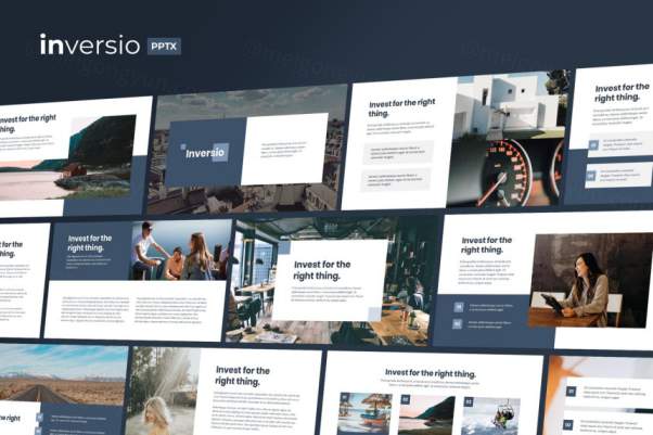 高品质的简约专业企业主题powerpoint幻灯片演示模板