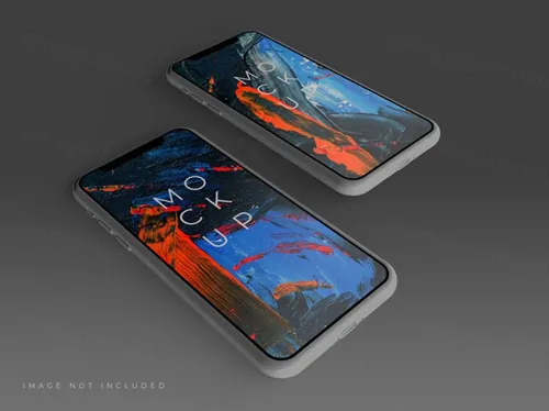 智能手机APP UI设计提案贴图样机PSD模板 Realistic 3d smartphone mockup