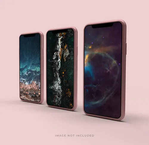 智能手机APP UI设计提案贴图样机PSD模板 Realistic 3d smartphone mockup