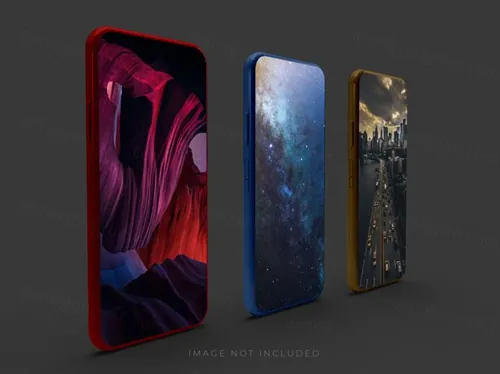 智能手机APP UI设计提案贴图样机PSD模板 Realistic 3d smartphone mockup