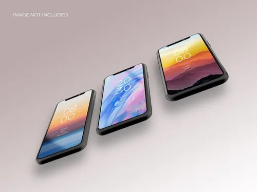 智能手机APP UI设计提案贴图样机PSD模板 Realistic 3d smartphone mockup