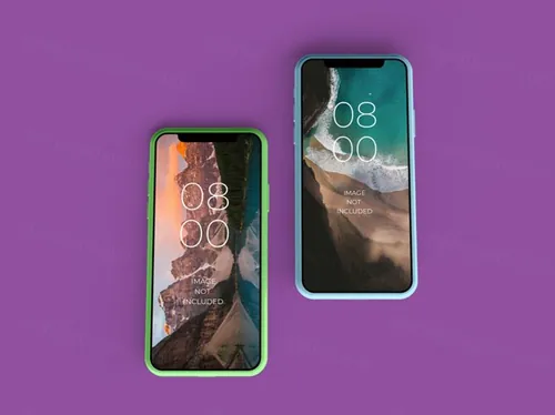 智能手机APP UI设计提案贴图样机PSD模板 Realistic 3d smartphone mockup