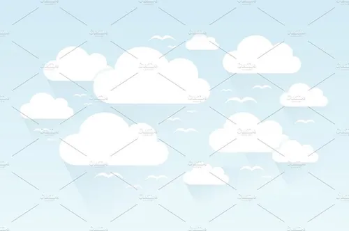 天空中的云朵矢量插图Sky birds2