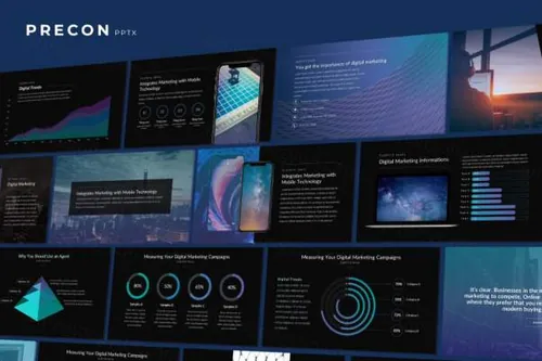 技术科技感的PPT模板下载