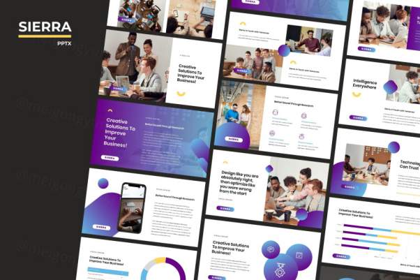 现代风格的商业计划书或工作汇报PPT模板