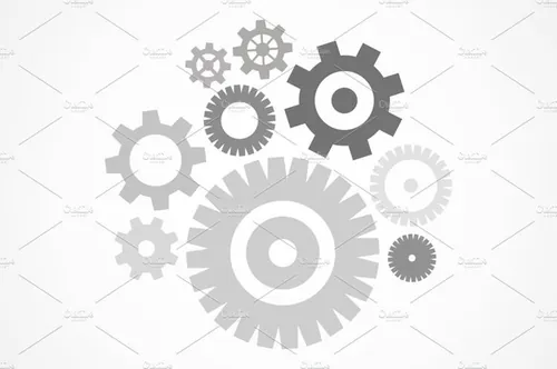 灰色齿轮矢量插图素材Gear5